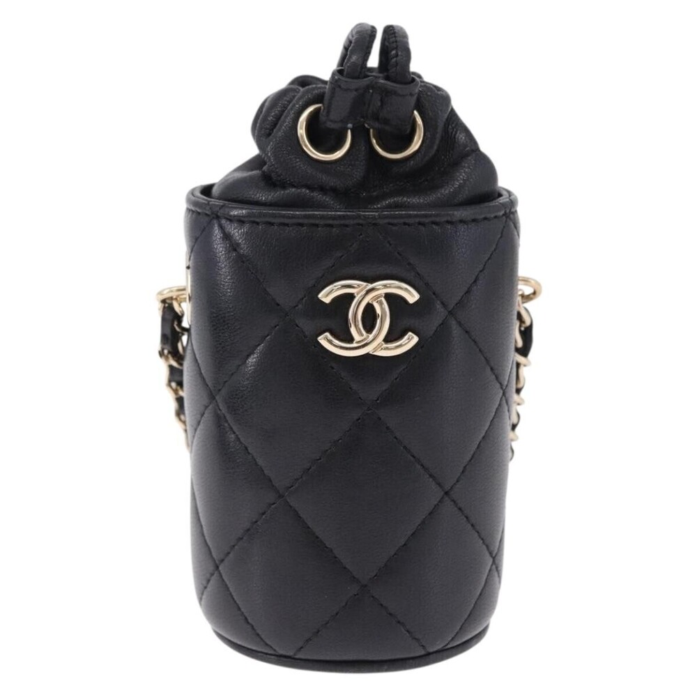 Chanel Drawstring Bucket with Chain Quilted Lambskin Mini